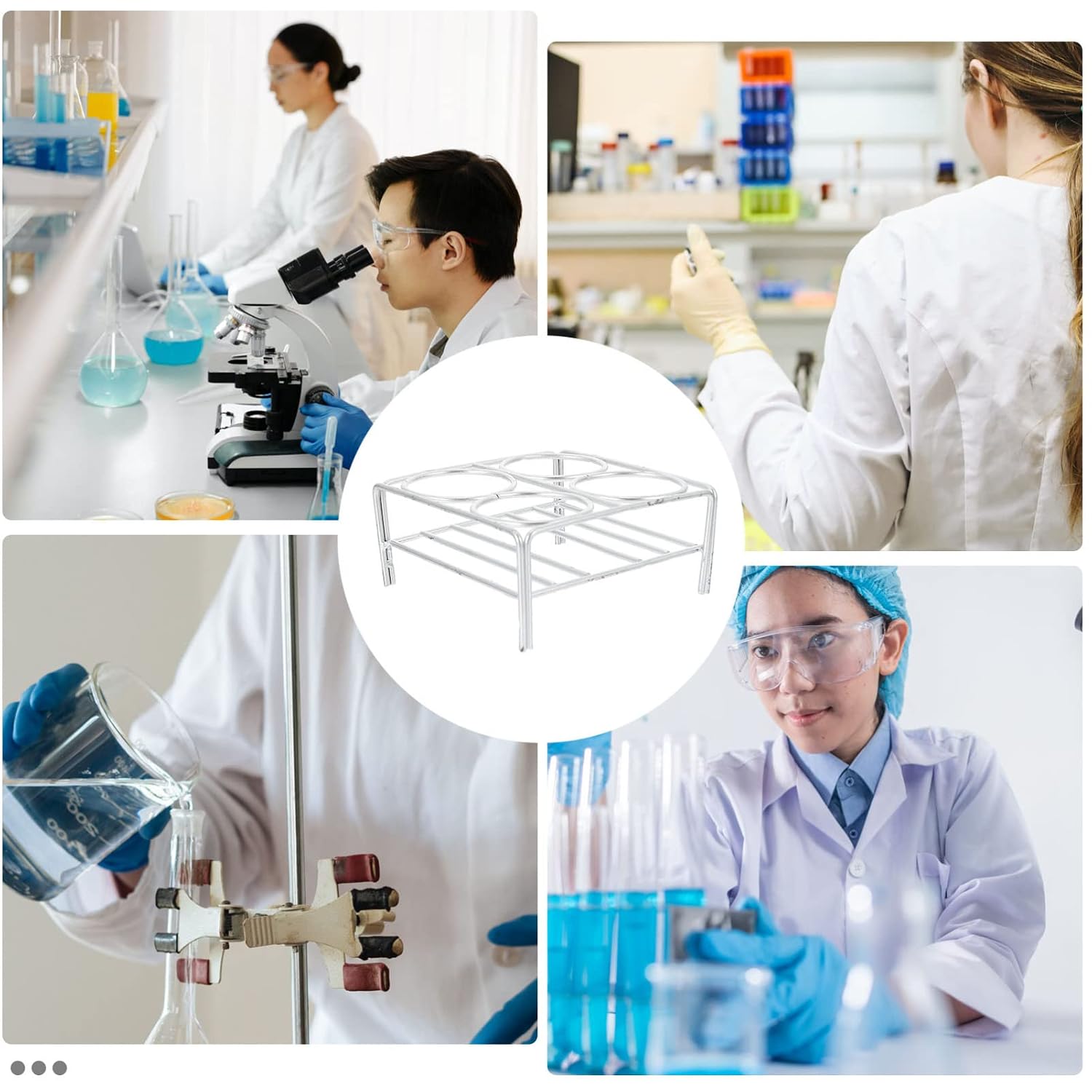 Laboratory Crucible Support Holder Chromium Wire Rack for Heating Storage Design for Lab Equipment Tool for Educational Experimental Use