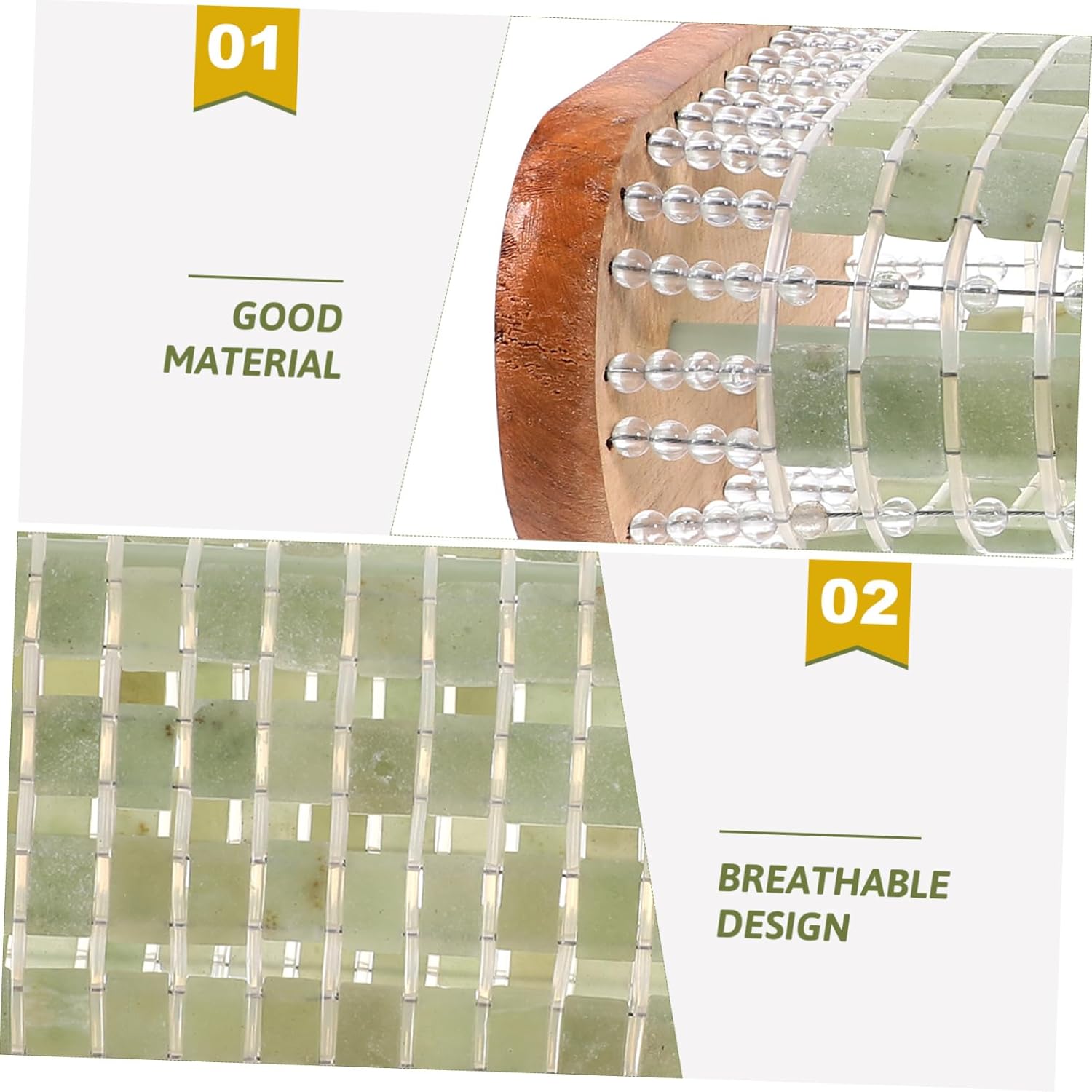 Jade Pillow Flat Pillows for Sleeping Pillows for Bed Sleeping Pillow for Women Home Supplies Hollow Pillow Jade Mat Pillow Room Accessories for Women Small Pillows for Sleeping, 26Q39LXF01N