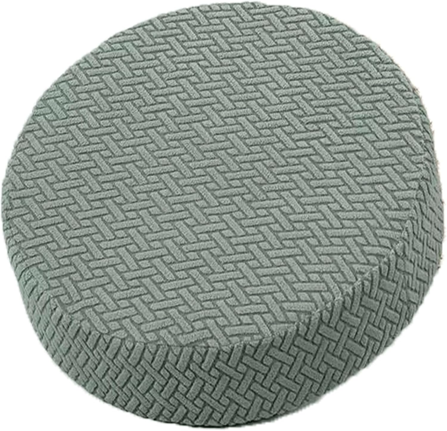 Round Ottoman Slipcover Cover, Indoor Outdoor Small/Large Footstool Protector Covers Stool Ottoman Covers Stretch with Elastic Bottom Washable(V6,4PCS_Small)