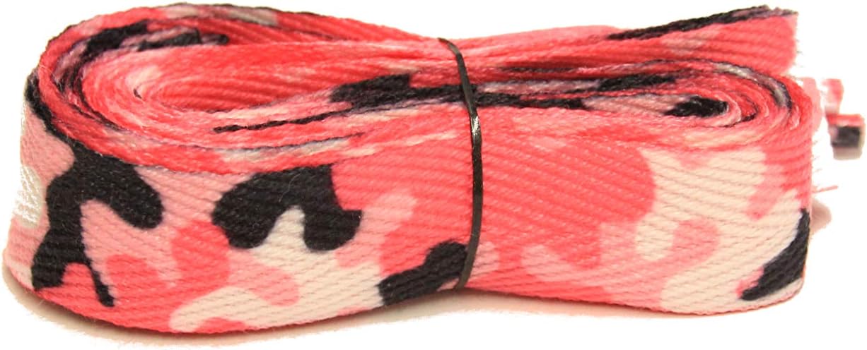 Amazon.com: FootGalaxy 54" Pink Camouflage Printed Shoe Laces ...