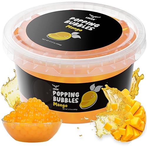 Perlas Boba Popping de mango, perlas de Boba de primera calidad con jugo de fruta real que estallan perlas de Boba popping burbujas, perlas de