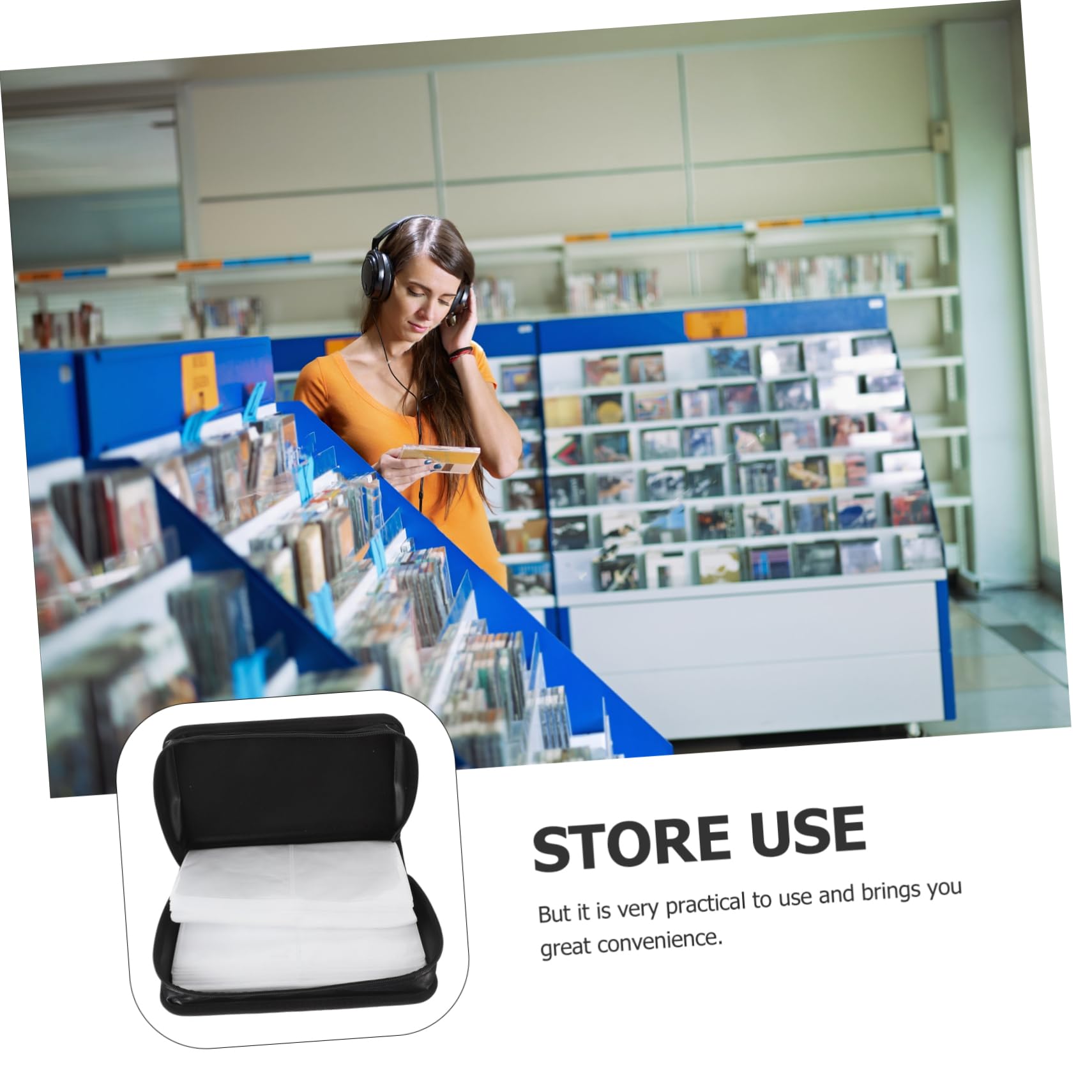 CHILDWEET Custodia Porta CD 2 Pezzi Mercerizzato, Capienza 128 Dischi, Borsa per Archiviazione CD e Dvd, Pratica per Casa e Viaggio