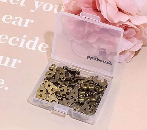 Miniatura 7 de Shapenty Colgantes de aleación de metal del 0 al 9 para manualidades, llavero, broche, pulsera, collar, aretes, joyería, hallazgo, 50 unidades,