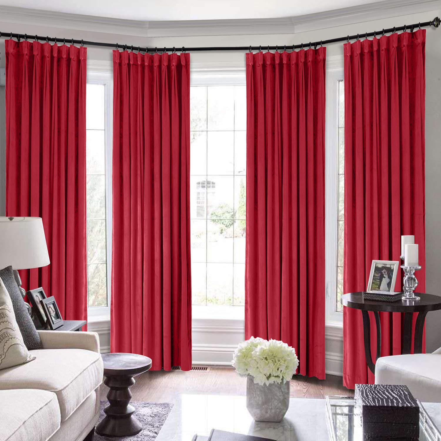 Raspberry Velvet Curtains Curtains & Drapes