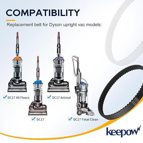 Miniatura 2 de KEEPOW DC17 - Correa de repuesto para aspiradora Dyson Animal, pieza de repuesto 911710 01 02 (paquete de 2)