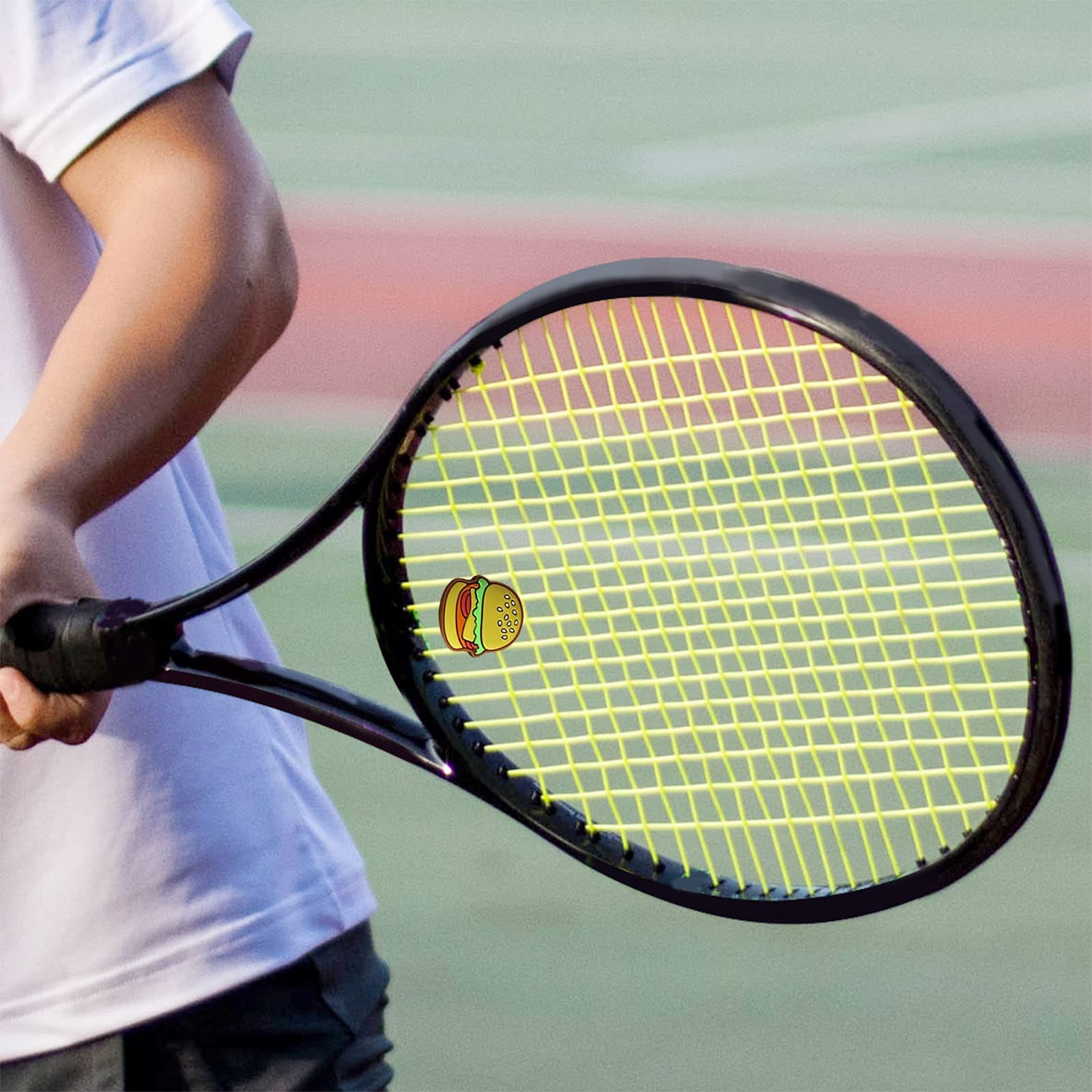 Burger Shaped Vibration Absorber 6pcs Tennis Racket Vibration Dampeners ...