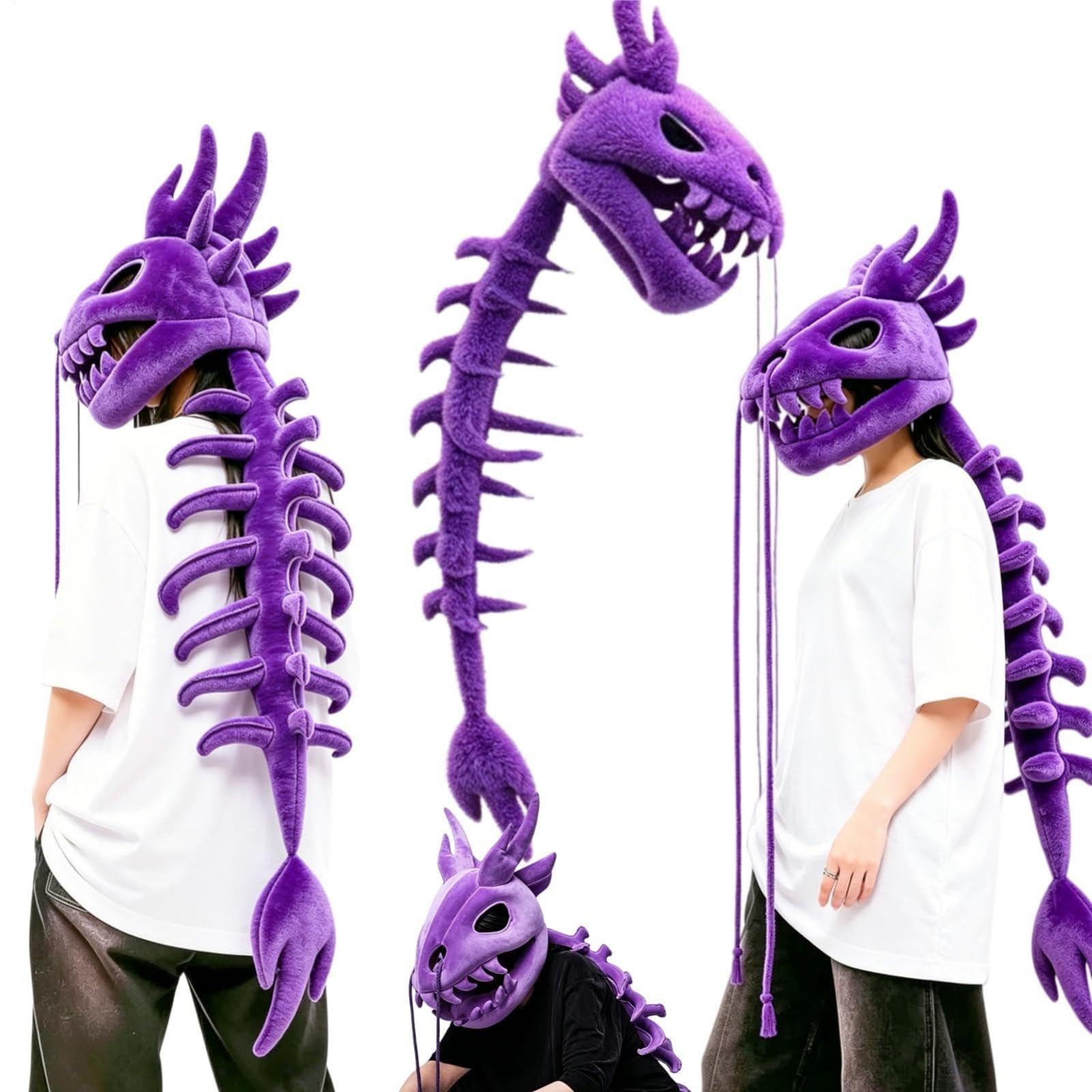 Costume Dinosauro Scheletro Peluche Accessori Costume Halloween