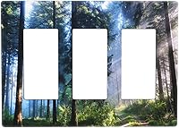 Vista 44 de Funky Retro Vintage 70s 60s Boho Hippie Hongo Botánico Floral 2 Gang Interruptor de luz de palanca doble Placa de pared Cubierta de toma