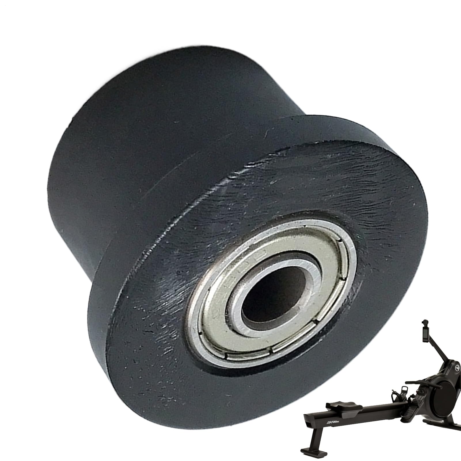 Lagerrad für Rudergerät – 0,8 cm Bohrung, Riemenscheibenteil, Sitzkissen-Bewegungsgerät, Rollenersatz für Ruderer, Fitnessgeräte im Fitnessstudio | Garagenübungszubehör, Sportgerätekomponente für