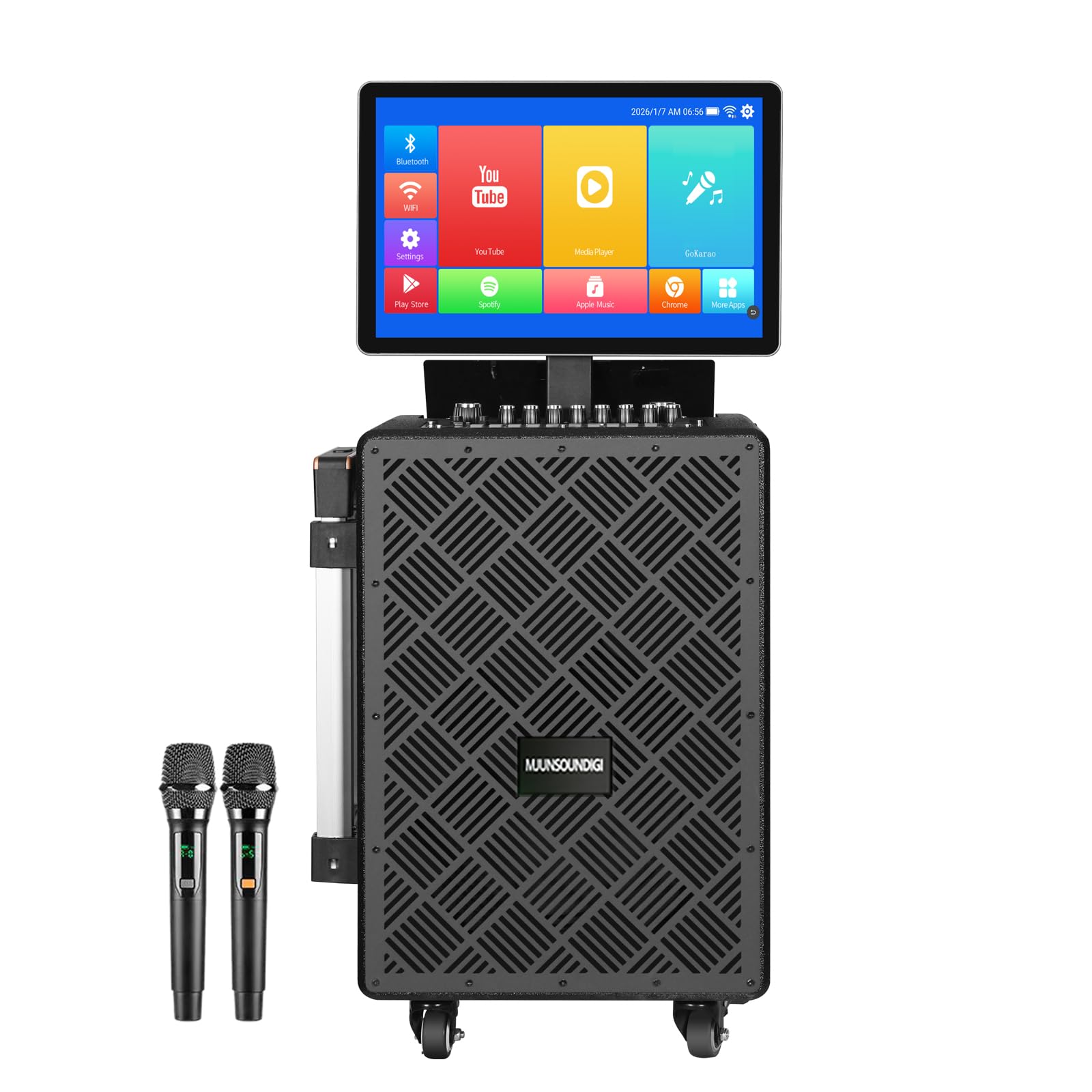Photo 1 of Smart Karaoke Machine with 15.4 Inch Touch Screen & Lyrics Display, Up to 1000W Powerful Speaker, Super Deep Bass Sound for Home Party, Outdoor - Perfect for Adults, Kids, Singers & Music Lovers