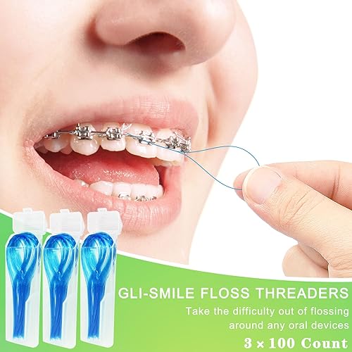 Miniatura 14 de Enhebradores de hilo dental, enhebrador de ortodoncia, herramienta de acceso Ultraclean para mantener la salud bucal con frenos, puentes e 250