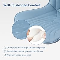 Vista 56 de YOUNIKE Silla de oficina, silla de escritorio sin brazos con ruedas, sillas giratorias ajustables para computadora de oficina en casa, silla