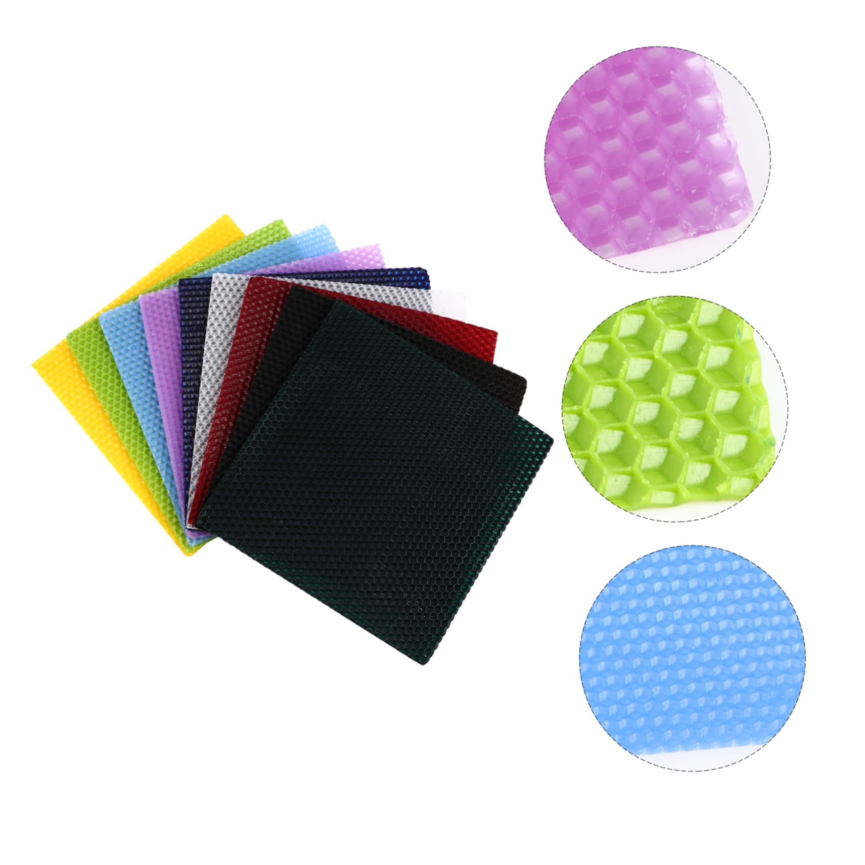 KONTONTY 9pezzi Kit Per Creare Candele Cera Api Con Fogli Favo Colorati Materiale Naturale Per Attività Familiari e Progetti Creativi