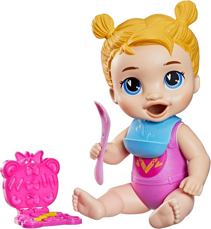 Dinnertime Creations, Blonde Hair Doll with Play Food Accessories, 11 inches, Toys for 3+ Year Old Girls and Boys