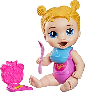 Baby Alive Dinnertime Creations, Blonde Hair Doll with Play Food Accessories, 11 inches, Toys for 3+ Year Old Girls and Boys