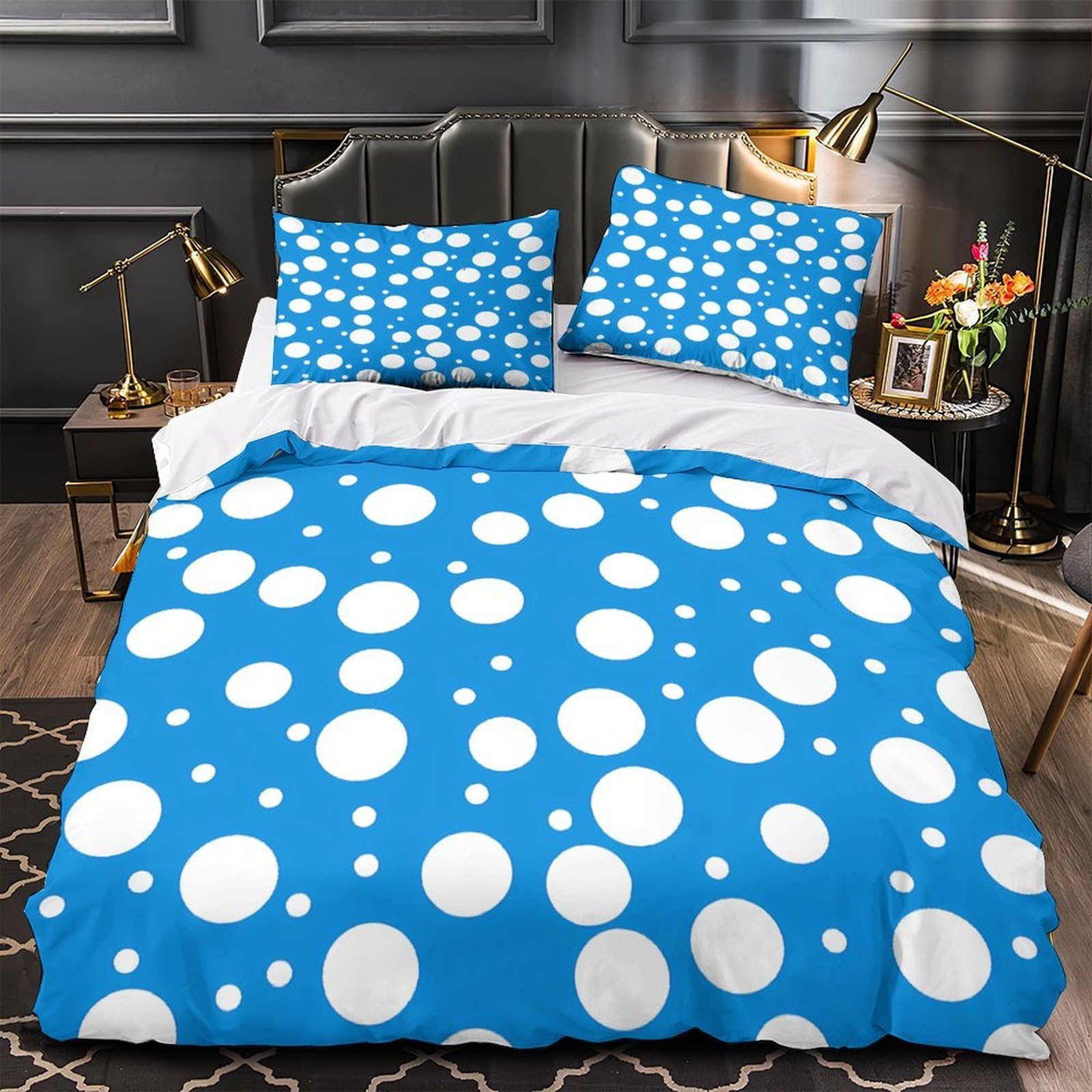 Parure de lit housse de couette imprimée 3D abstraite 135x200 avec zip pour ado single