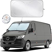 Vista 248 de EcoNour Parasol para parabrisas de camiones con bolsillo de almacenamiento Parasol reflectante de material 240T para protección contra rayos UV