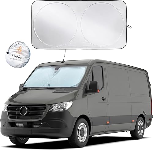 Miniatura 30 de EcoNour - Parasol para parabrisas de camioneta, para ventana delantera de camión, máxima protección contra rayos ultravioleta y calor solar, para un