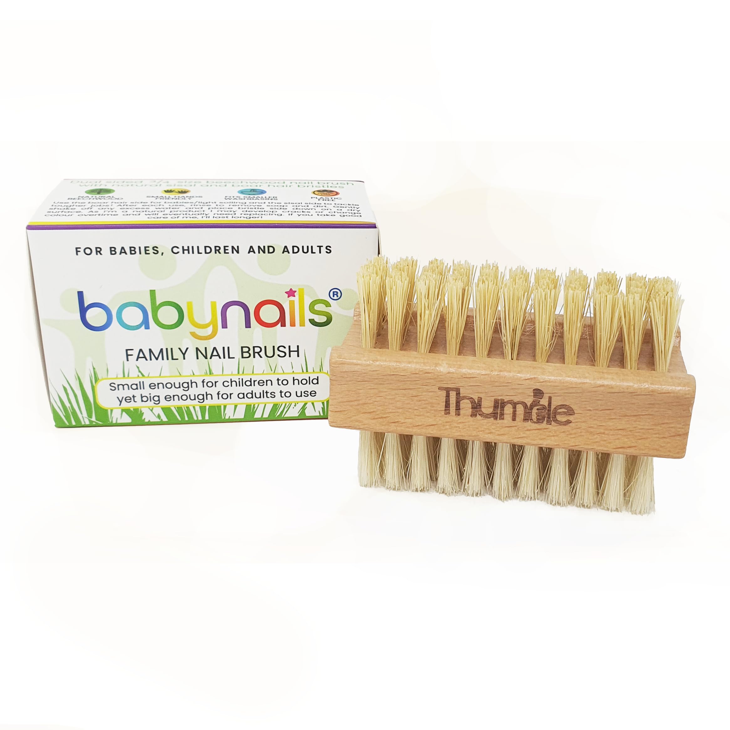 Spazzolino Unghie Legno Neonati | Lavaunghie Bebè | Spazzola Mani | per Bambini Adulti | Pulizia Unghie Famiglia by Baby Nails