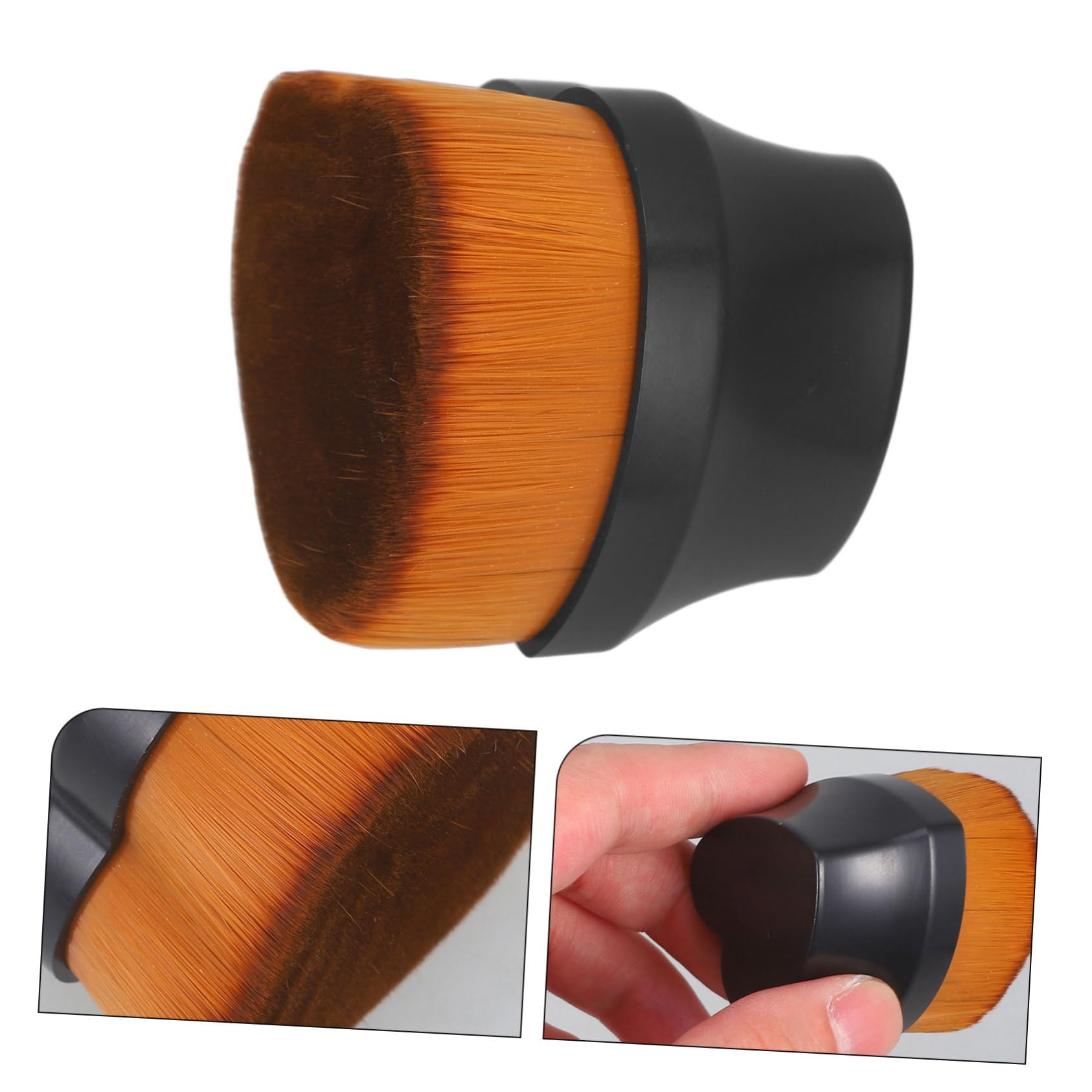 IWOWHERO Facial Makeup Brush Portable Foundation Brush Heart Shape for Even Coverage