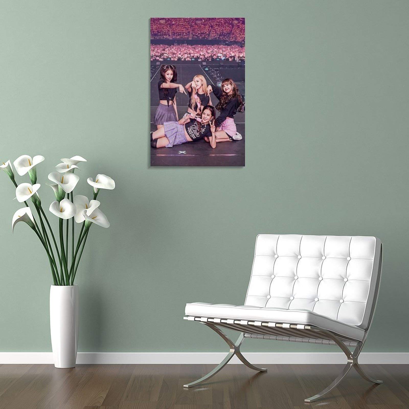 Panther Print, Canvas afdrukken, ingelijste muurkunst voor slaapkamer en woonkamer, moderne woondecoratie, Japanse hedendaagse kunst zwart wit rood, print voor speciale gelegenheden (30 x 20 cm
