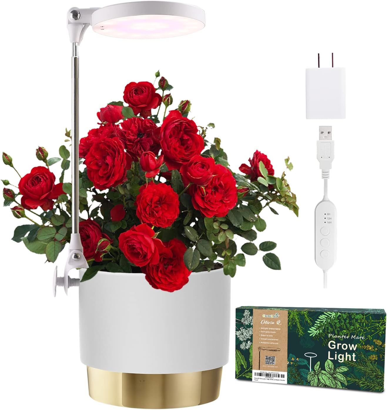 Grow Lights for Indoor Plants, GrowLED Height Adjustable Plant ...