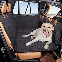 Vista 7 de YJGF Extensor de asiento trasero, funda de asiento de perro para asiento trasero, funda de asiento de coche de fondo duro para perros, hamaca
