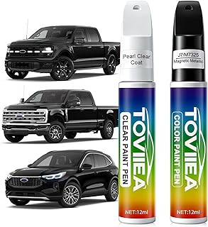 Magnetic Metallic(J7/M7325) Touch Up Paint Compatible with Ford,2-In-1 Car Scratch Remover Pen,Car Paint Scratch Repair Kit for Scratches,Chips & Nicks,2-PCS SET