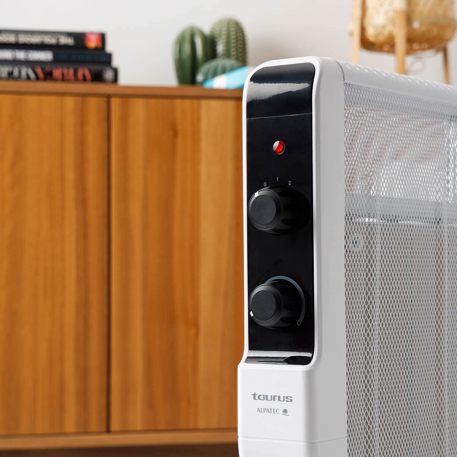Taurus - Radiador Tropicano Mica 3D 1500 | Tecnología Mica Full | Potencia Ajustable 1500W | Calor Rápido y Silencioso | Protección IP24 y Seguridad
