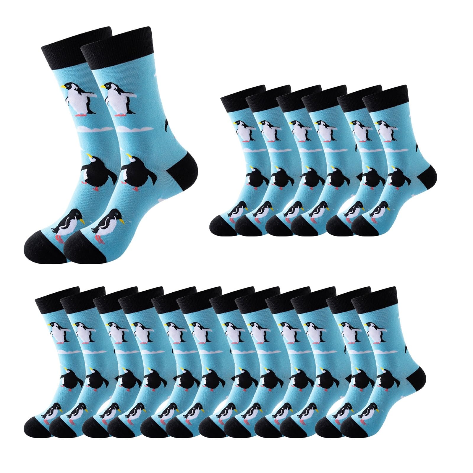 Chaussettes amusantes à motifs colorés pour hommes | Lot de 100 paires modèle A-10