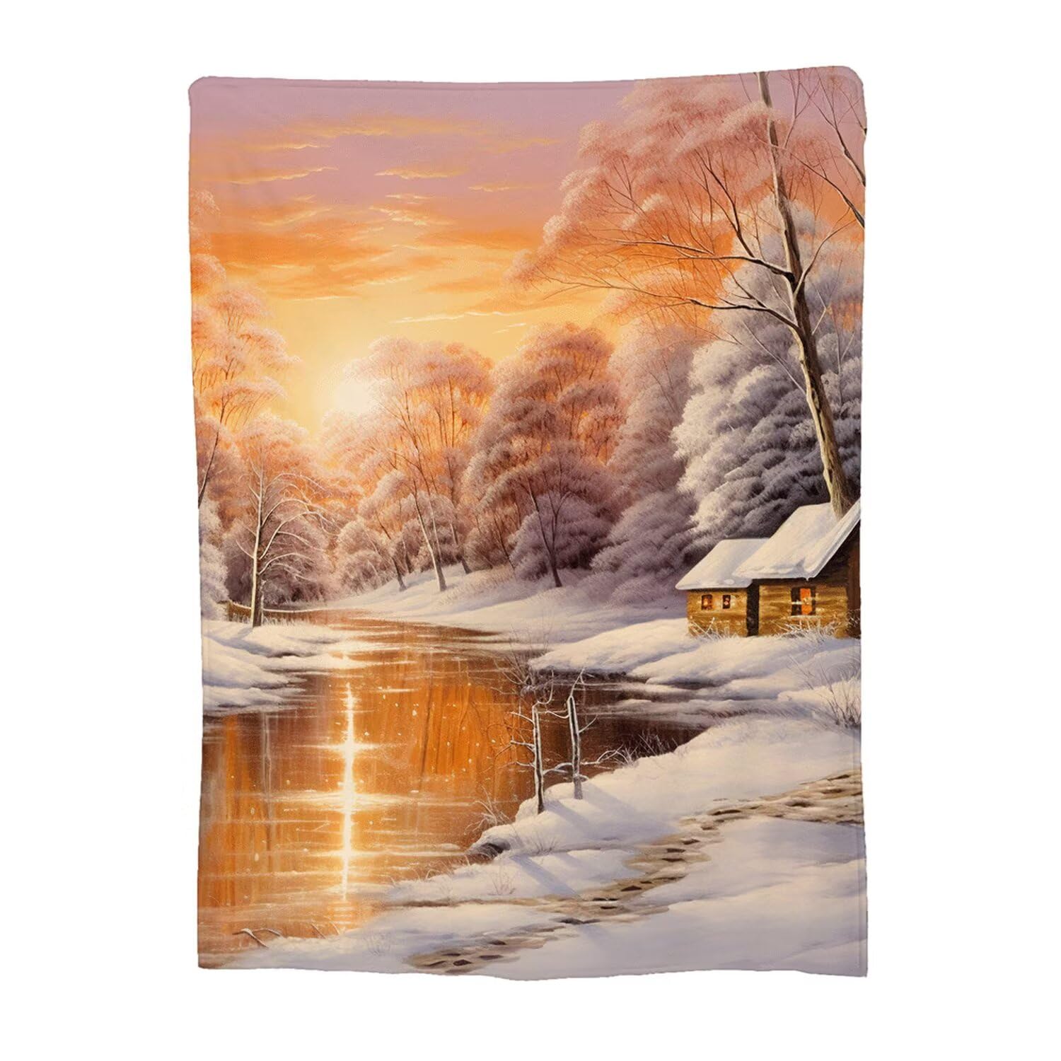 Plaid polaire épais et léger Sunset pour vos soirées cocooning au salon ou au bureau