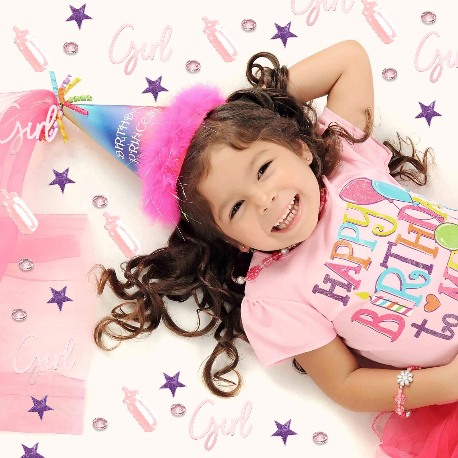 60 Stück Babyparty-Konfetti In Rosa & Gold – Tischdeko Für Babyshower, Geburtstag & Gender Reveal