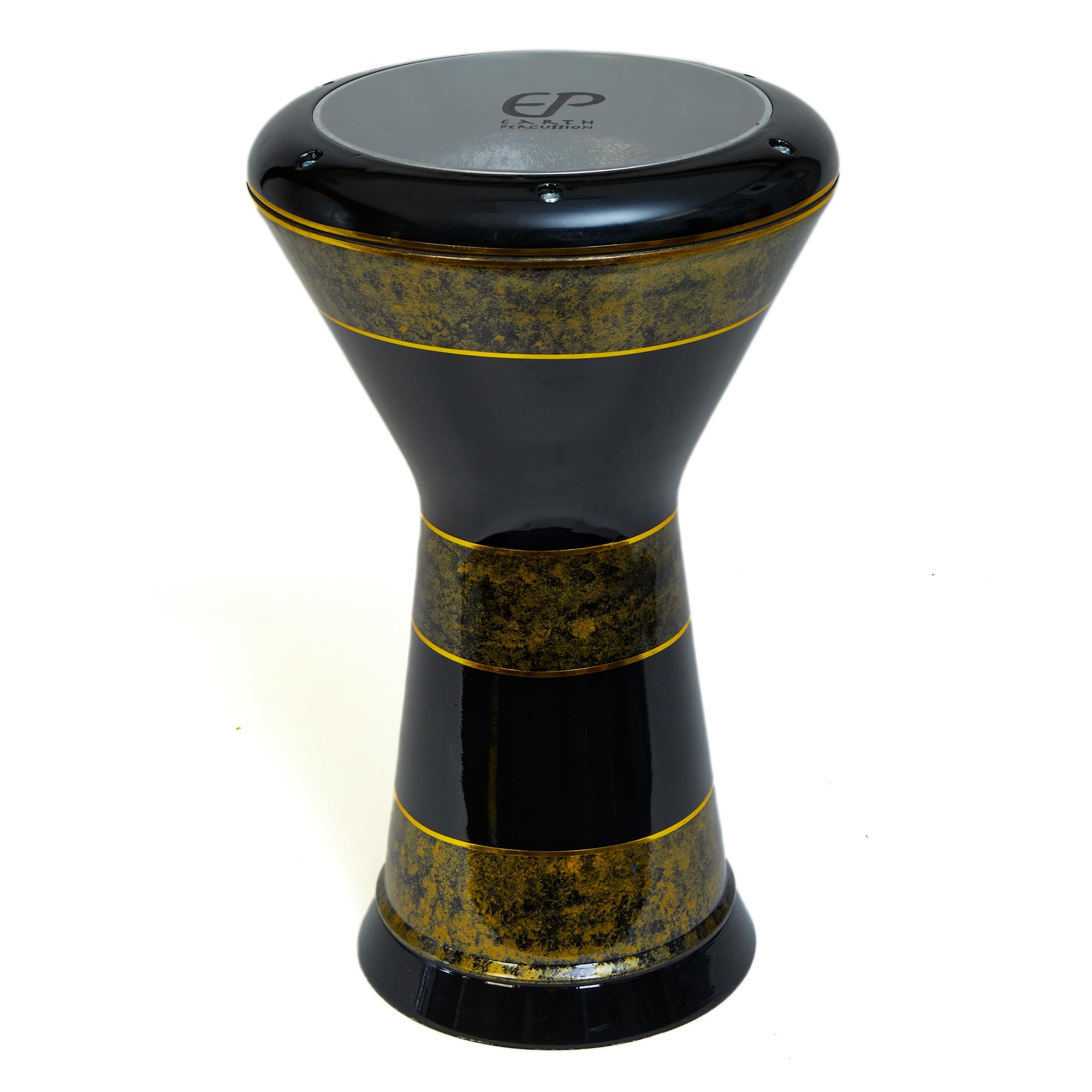 Sombaty LUX Darbuka Doumbek Obsidian Gold, Pro Percussion, gratis Hülle und Skin