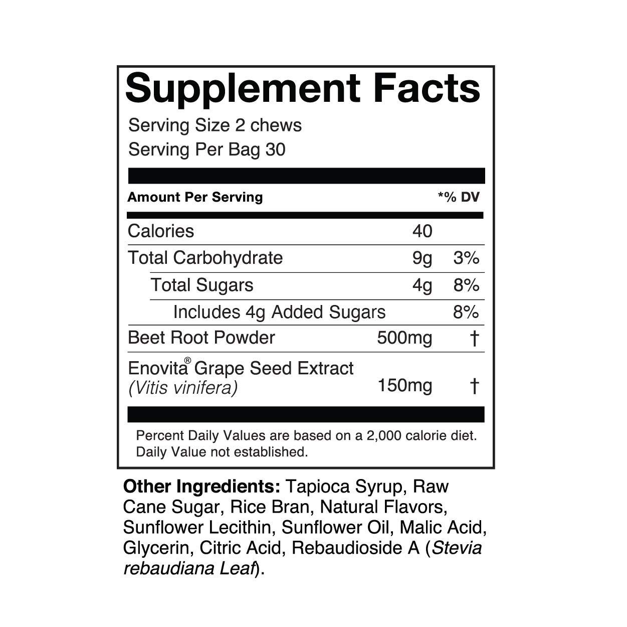 HumanN SuperBeets Heart Chews Grape Seed Extract and NonGMO Beet Powder Helps Support Healthy