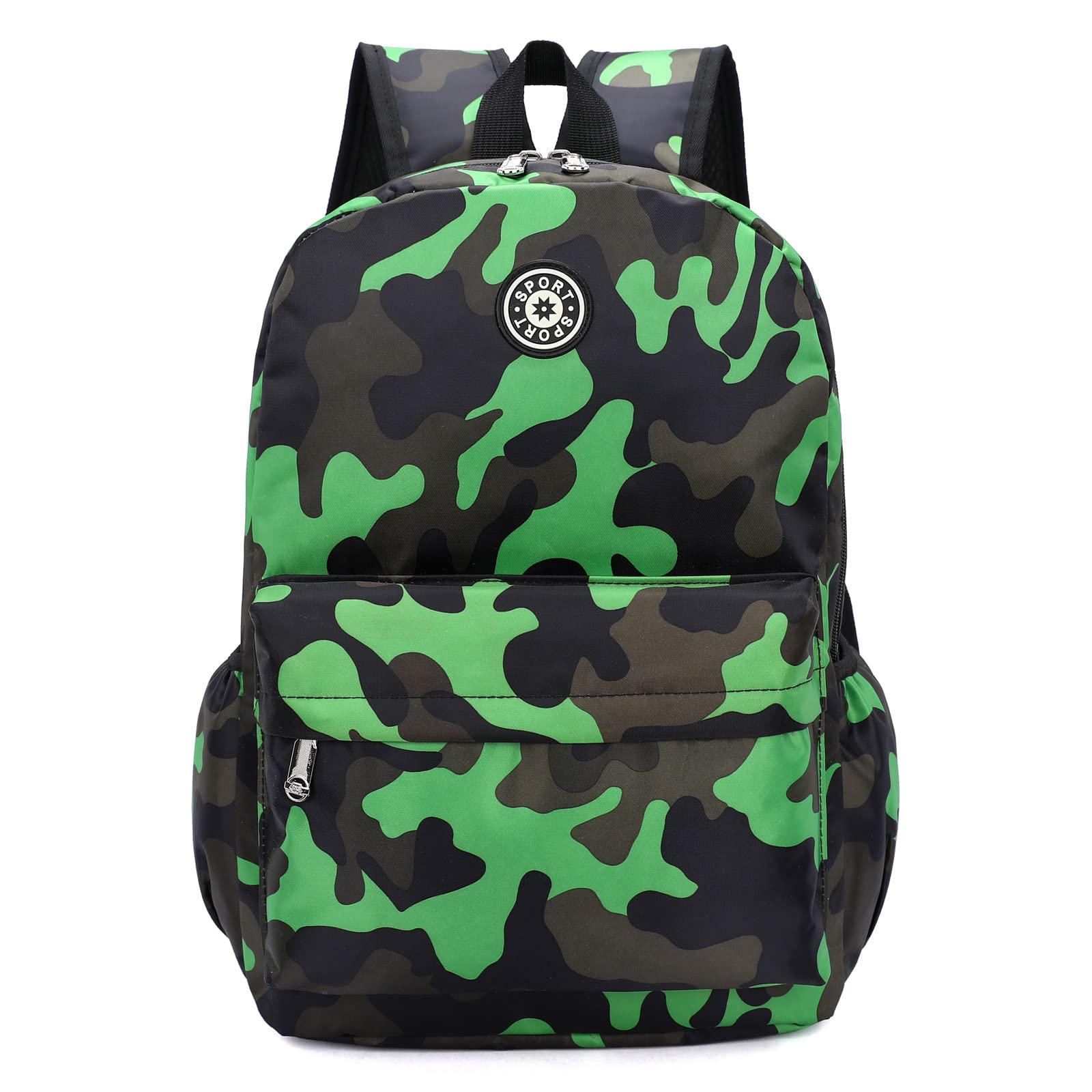 BEFUNIRISE Kids School Backpacks for Boys Girls Elementary Kindergarten Camo School Bags Bookbags for Primary Preschool (Camouflage Green, Large)