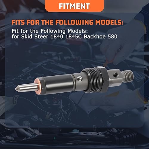 Miniatura 3 de DEEGOOLY Inyector de combustible J919331 4PCS se adapta a Case-IH Skid Steer 1840 1845C retroexcavadora 580 Super inyector de combustible piezas del