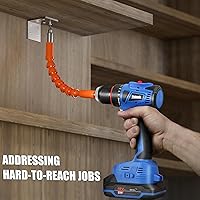 Vista 6 de Cordless Drill Set,18V Brushless Power impach driver with Battery and Charger, 3/8" Keyless Chuck, Variable Speed, Drill Driver Bits Kit for