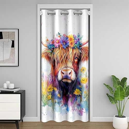 Miniatura 33 de jejeloiu Radio Boombox - Cortina para puerta de privacidad de 52 x 80 pulgadas, 1 panel retro para radio, armario, cortina para sala de estar, Azul