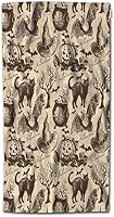 Vista 1 de Moslion Toalla de estilo retro vintage con diseño de gato calabaza, búho, murciélago y bruja, toalla de cocina y baño de microfibra de poliéster