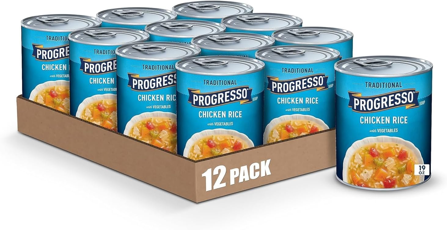 Traditional, Chicken Rice with Vegetables Canned Soup, 19 oz. (Pack of 12)