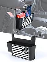 Vista 8 de Savadicar Organizador de almacenamiento colgante de consola central para Jeep Wrangler JL JLU 4XE 2018-2025 y Jeep Gladiator JT, bandeja de ABS