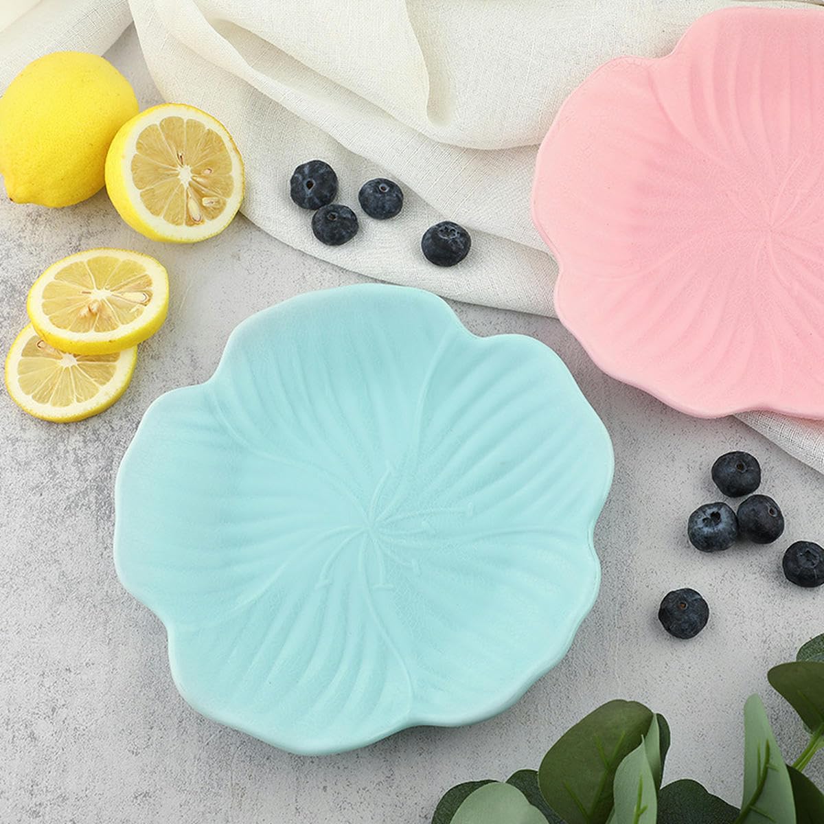 Petal Design zestaw tacek na biżuterię, 2 sztuki, różowe tace do przechowywania naszyjników, kolczyków i pierścionków, dekoracyjna taca na przekąski, idealna do prezentacji biżuterii i organizacji