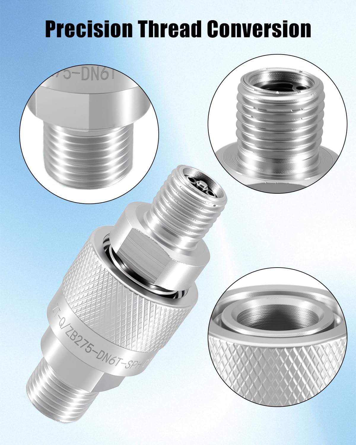 M16-M14 Hydraulic Quick Connect Fittings Fit for AGT and Most Chinese Mini Excavators, Hydraulic Hose Connect Adapter Include 2 Male Fittings & Female Fittings