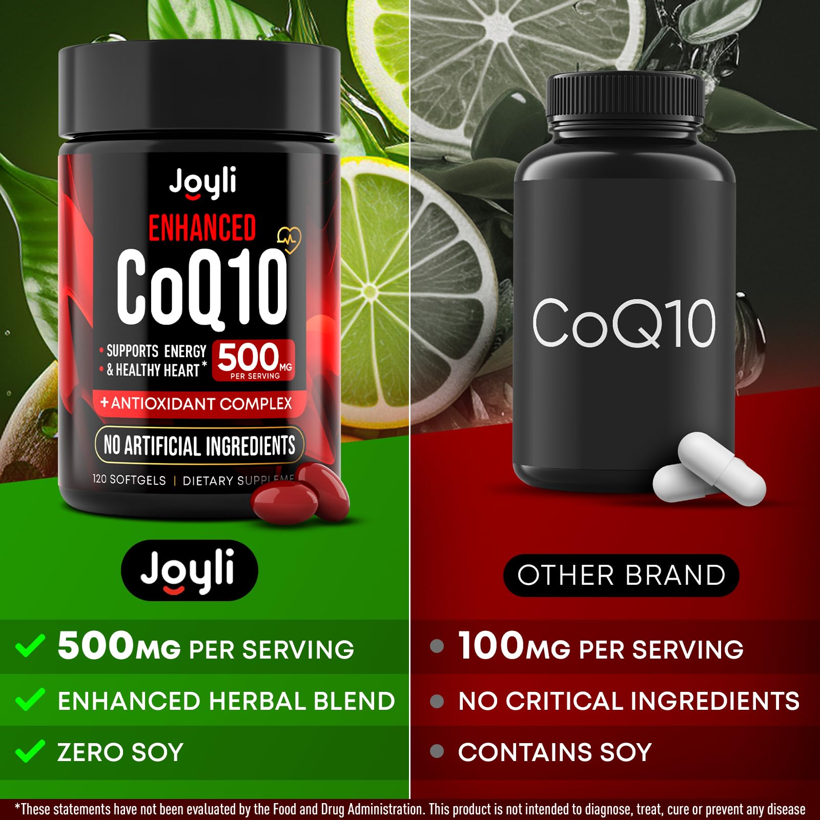 High Absorption CoQ10 500MG - Co Q 10 Supplement 120 Softgels for Heart Health&Energy Production - Enhanced CoQ10 Nutritional Supplements with Coenzyme Q10 - Alternative to Coq 10 400mg softgels — Amazon image 2