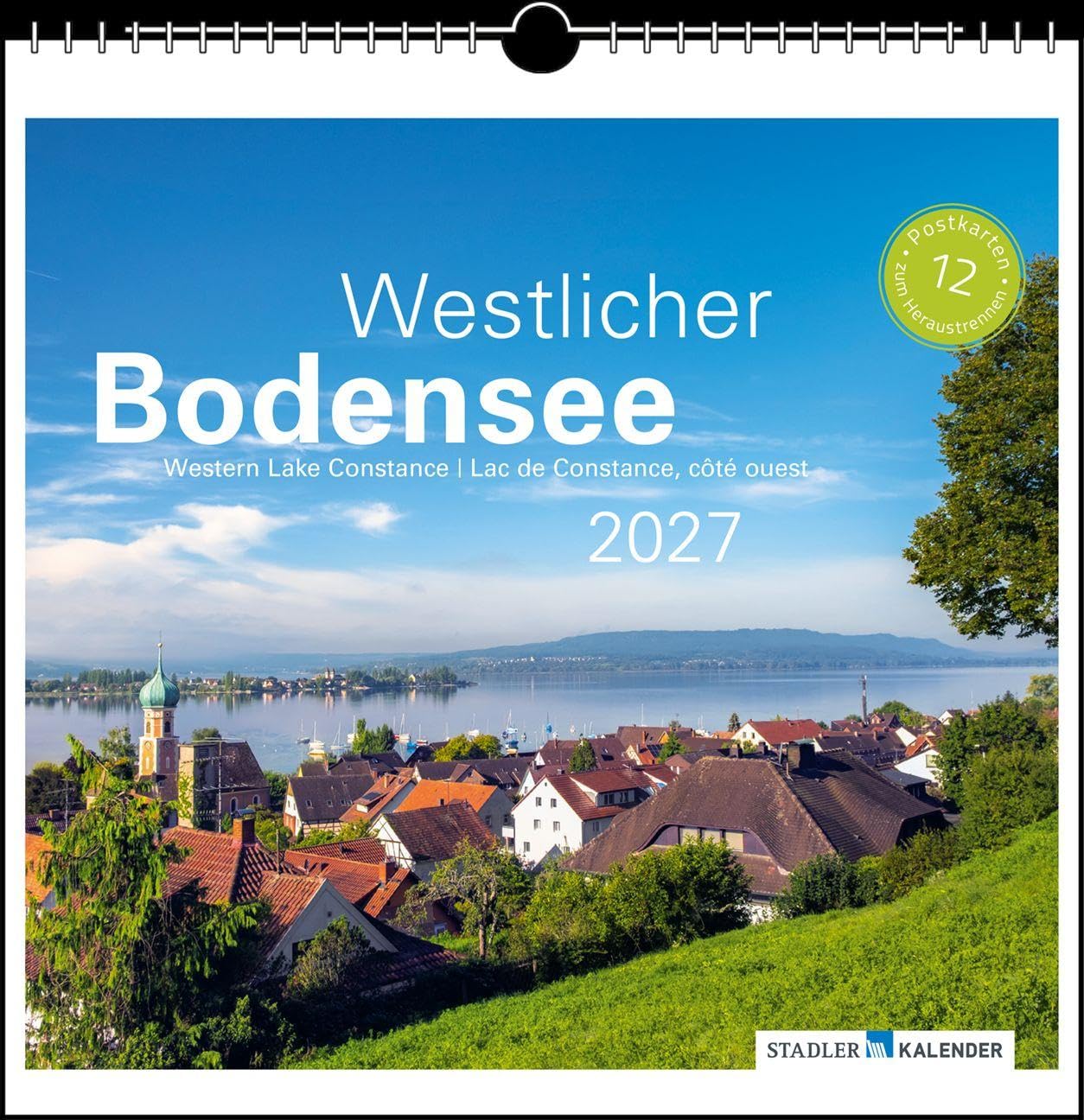 Westlicher Bodensee 2027: Postkarten-Tischkalender