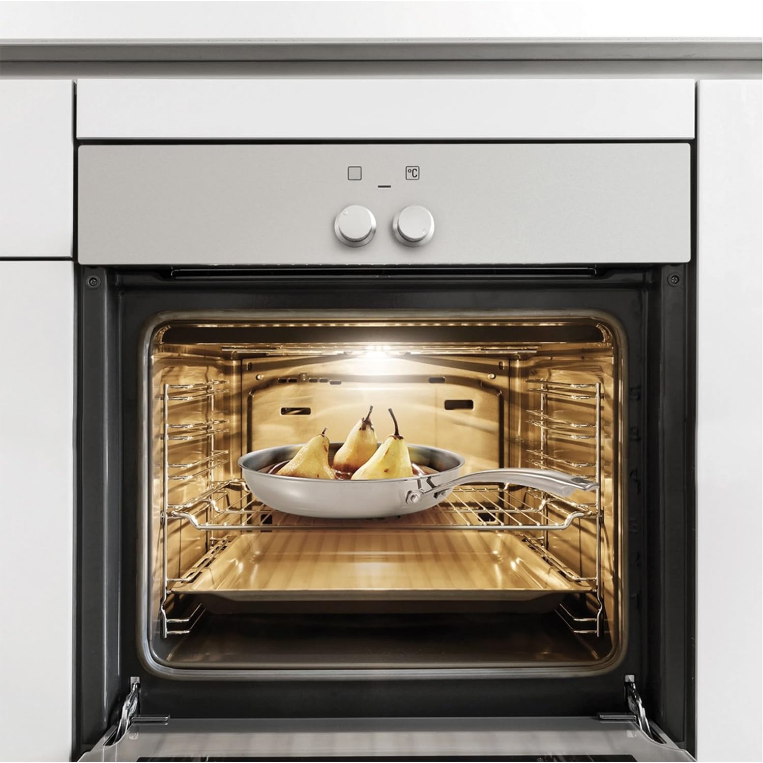 Tescoma 780569 Wok 28cm inox antiaderente, coperchio vetro, induzione