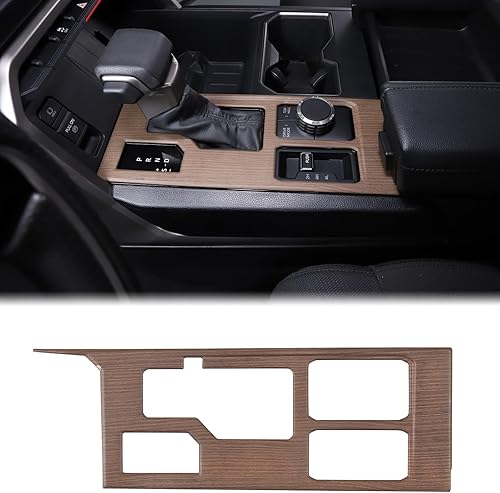 Vista 62 de Aunginsy Cubierta de panel de palanca de cambios de control central, compatible con Toyota Tundra/Sequoia 2022-2024, consola de palanca de cambios