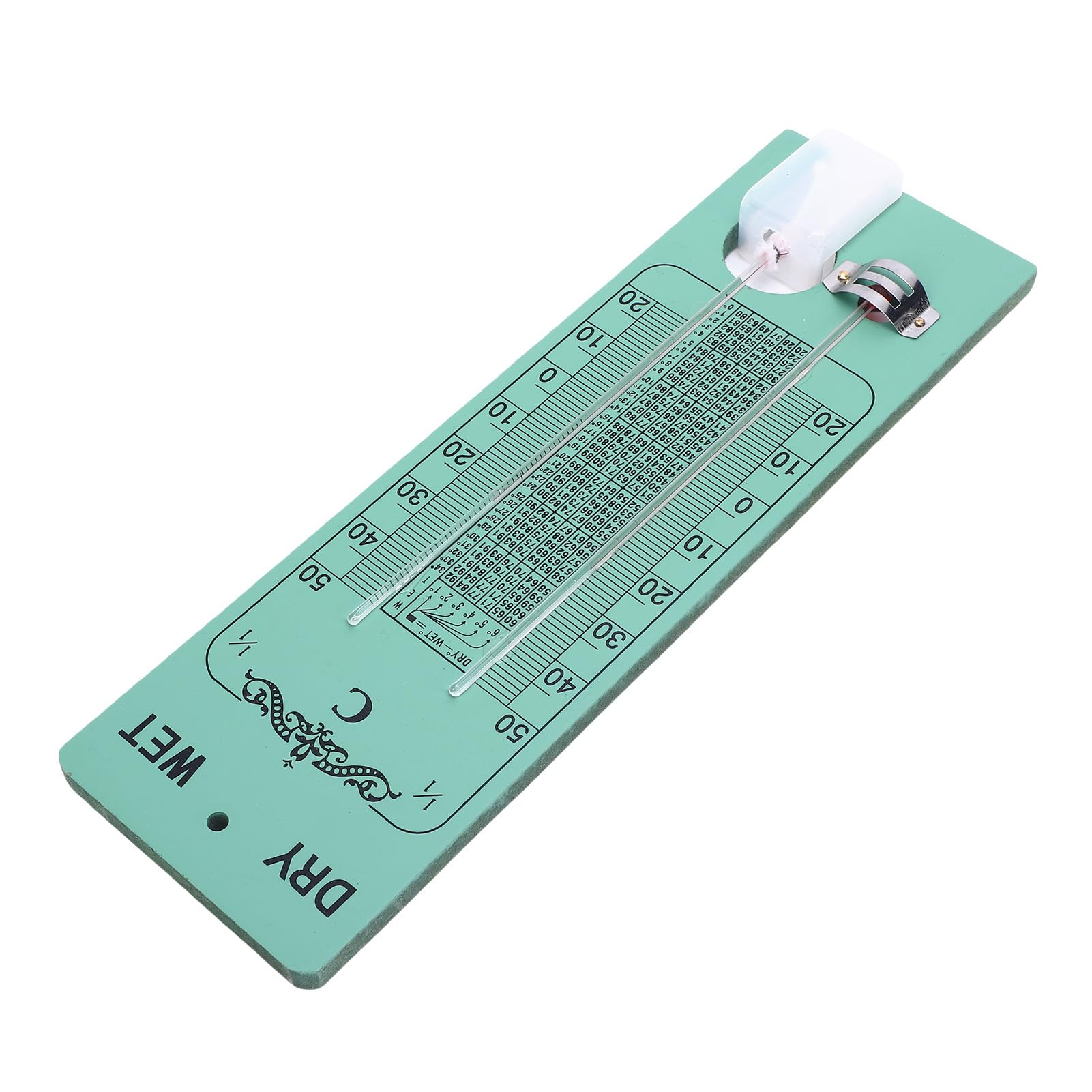 Ejoyous Marine Psychrometer Hygrometer, Wood Plastic Composite, High Accuracy Wet Dry Bulb Thermometer for Yachts and Cargo Ships