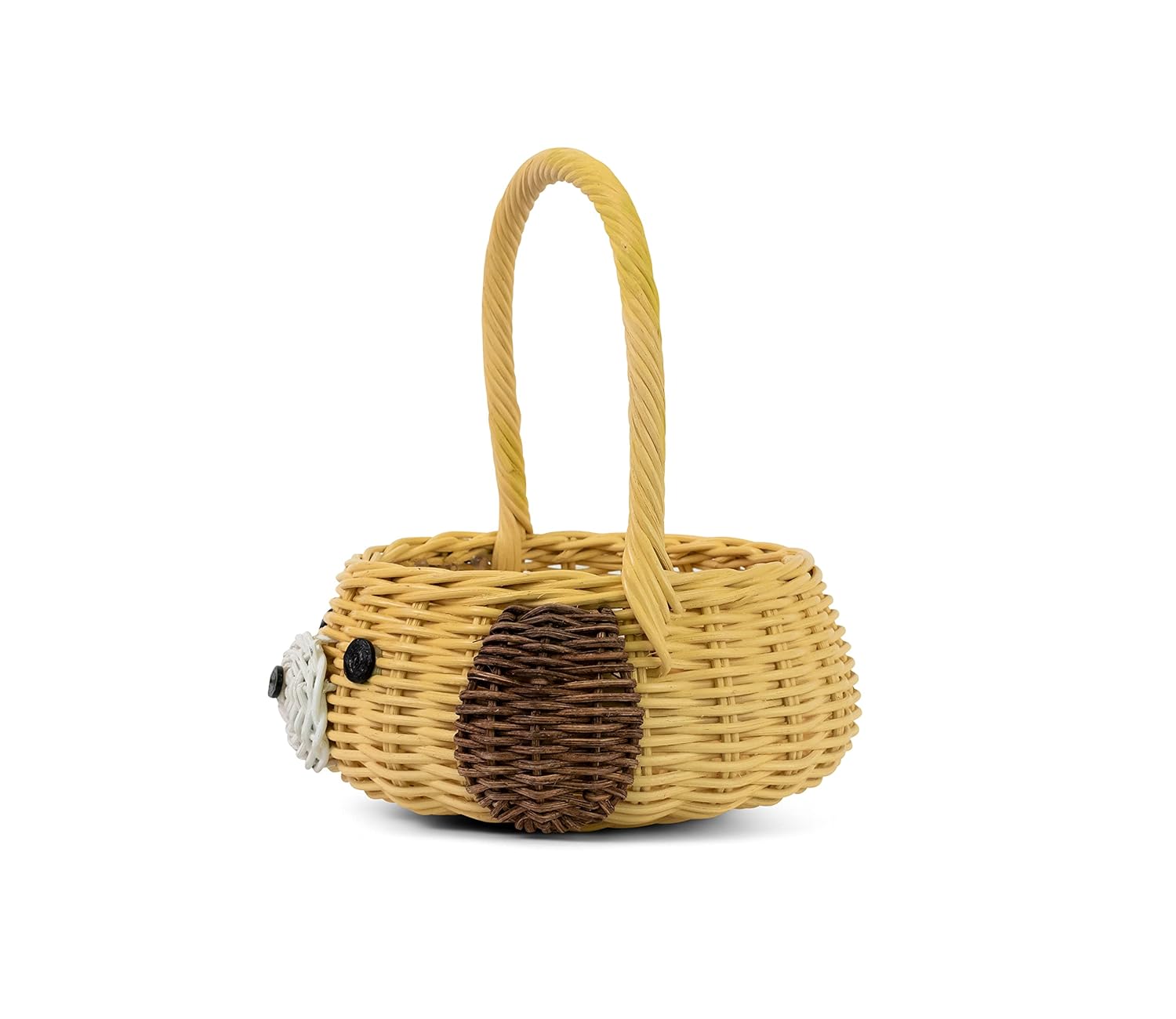 G6 COLLECTION Hand Woven Dog Rattan Wedding Flower Girl Basket Decorative Home Decor Bin Organizer Storage Cute Handmade Handcrafted Gift Art Decoration Wicker (Puppy Easter Basket)