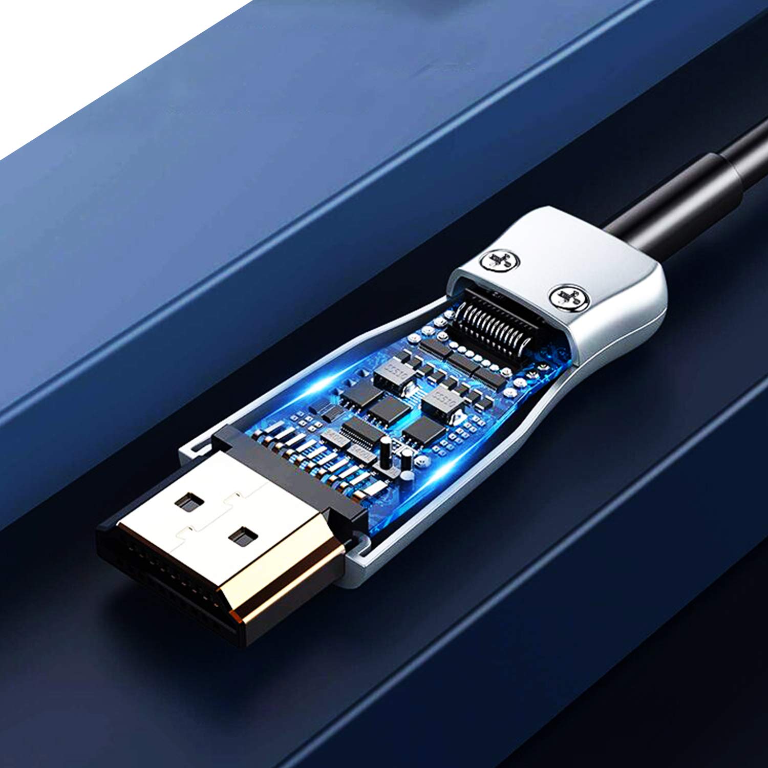 SatelliteSale Cavo HDMI 2.1 in fibra ottica 8K, ad alta velocità, 48 Gbps, 8K a 60 Hz, 4K a 120 Hz, HDR dinamico 10, eARC, HDCP2.2, 4:4:4, compatibile con HDTV, monitor, proiettore (30 metri)